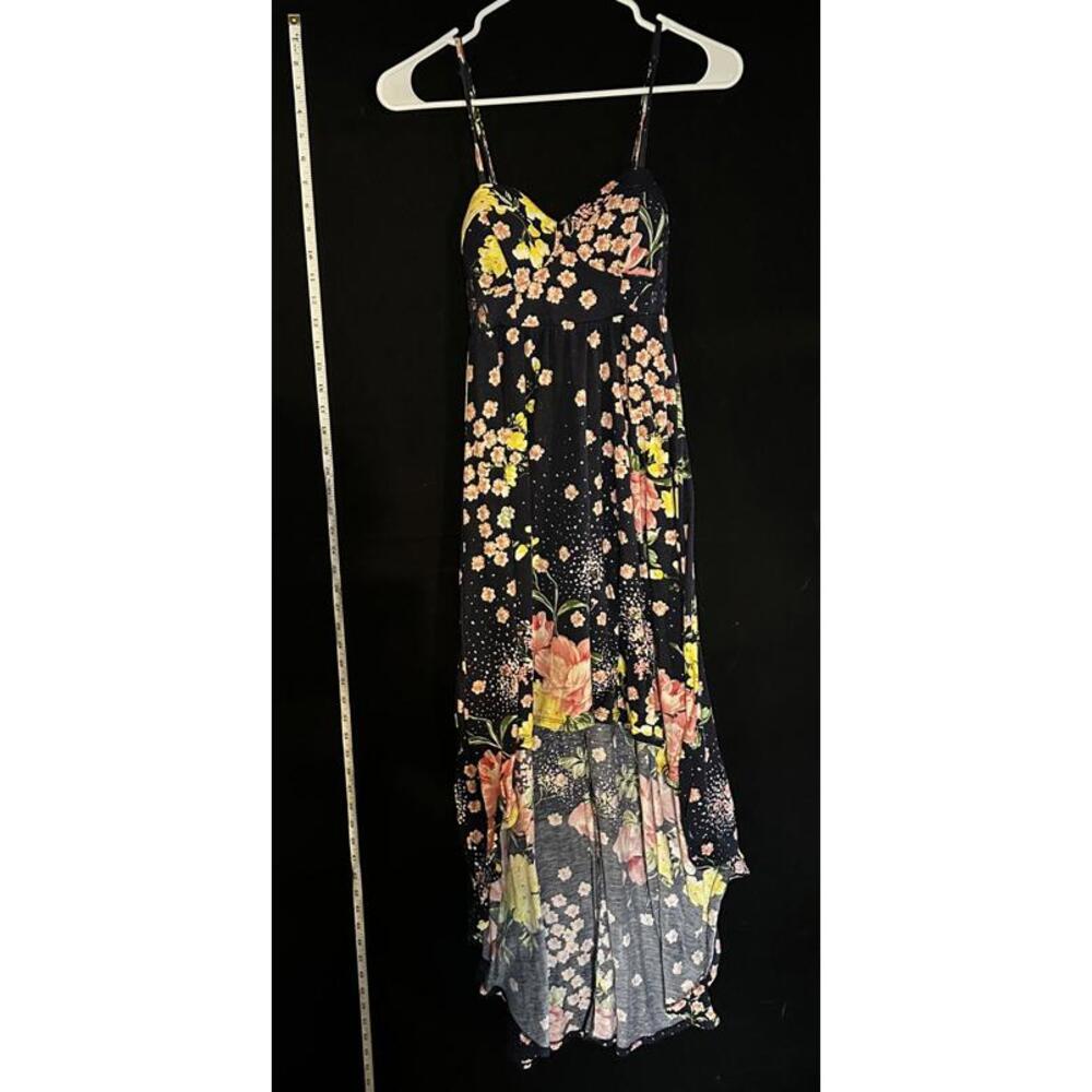 XS American Rag Blue Floral Maxi High Low Dress